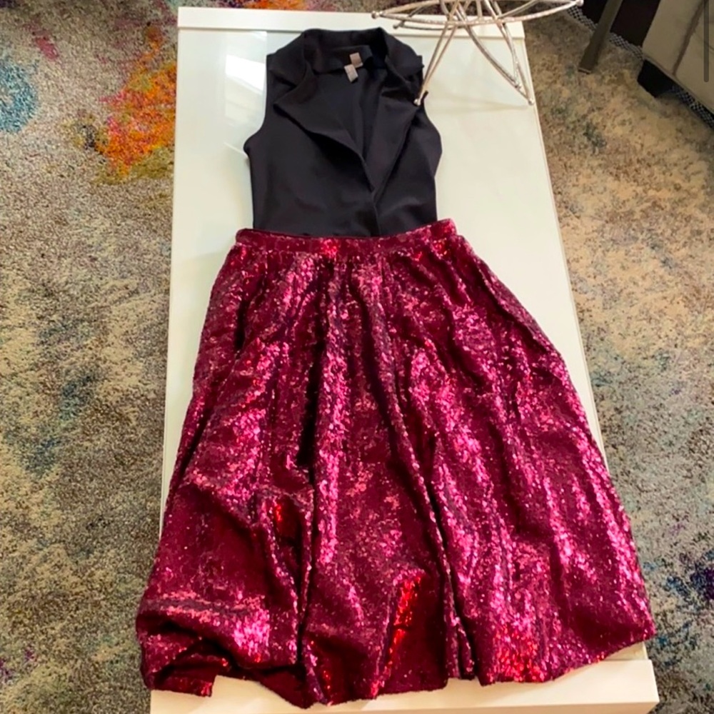 Rare Slate & Willow Sequin Skirt